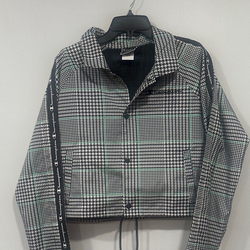 Champion Houndstooth Jacket with Black and White Accents